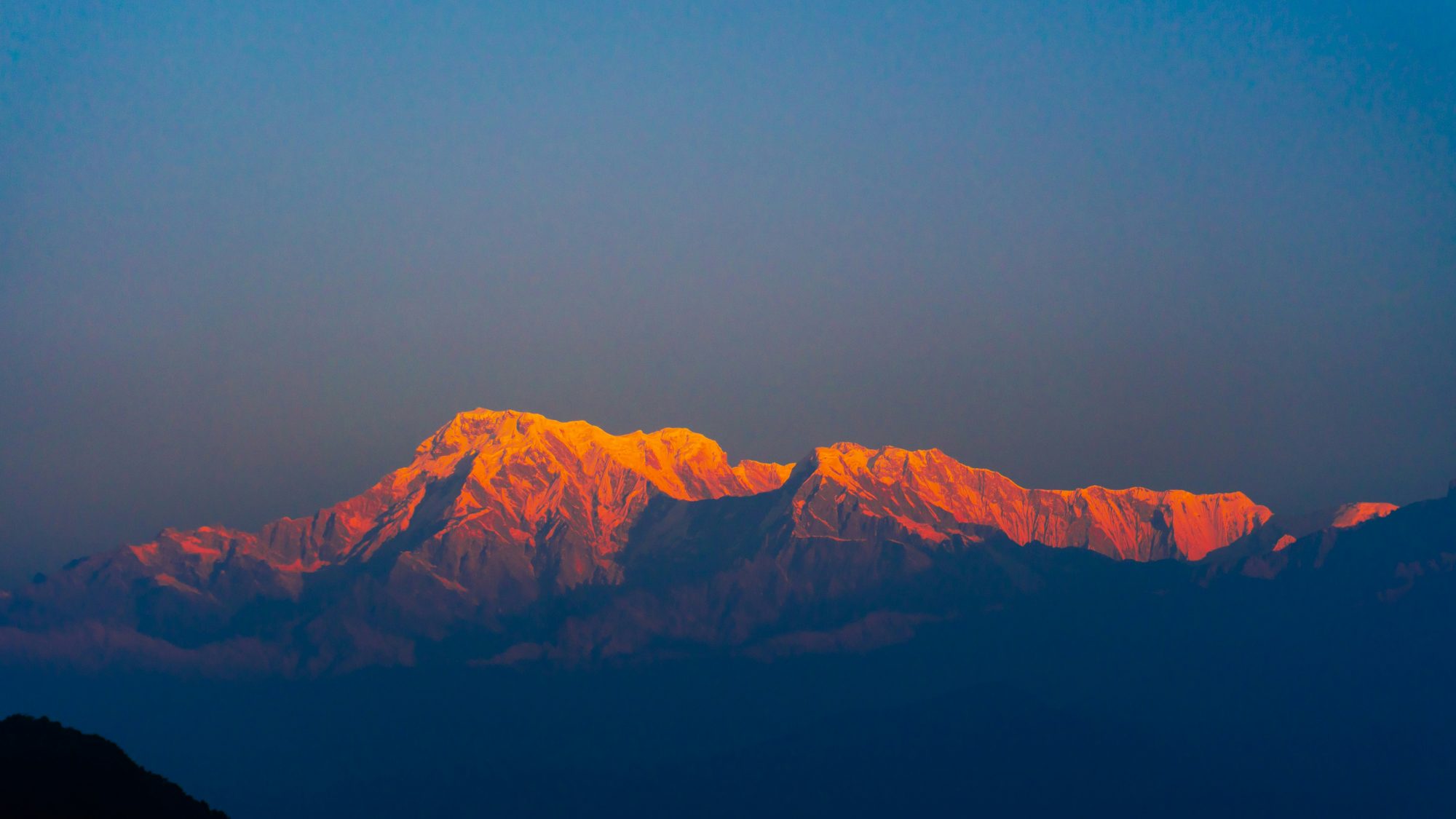 Sunrise over the Annapurna range from Sarangkot